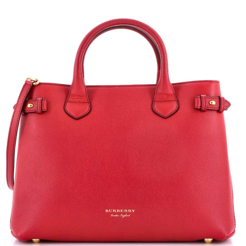 Burberry Banner Tote Leather And House #247398B83B